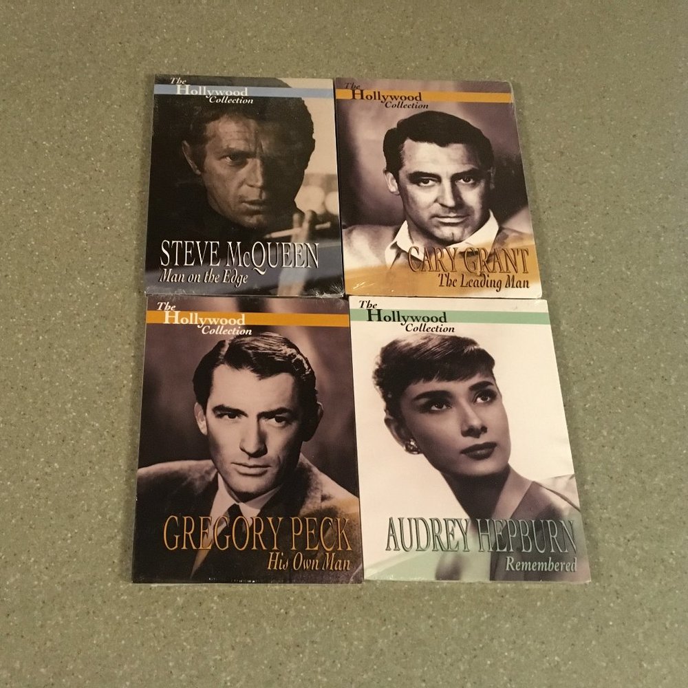 Cary Grant, Audrey Hepburn, Steve McQueen and Gregory Peck Bios on DVD